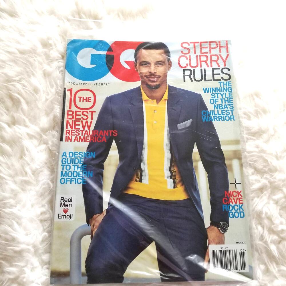 GQ Magazine Steph Curry Golden State Warriors Basketball Collectible 2017